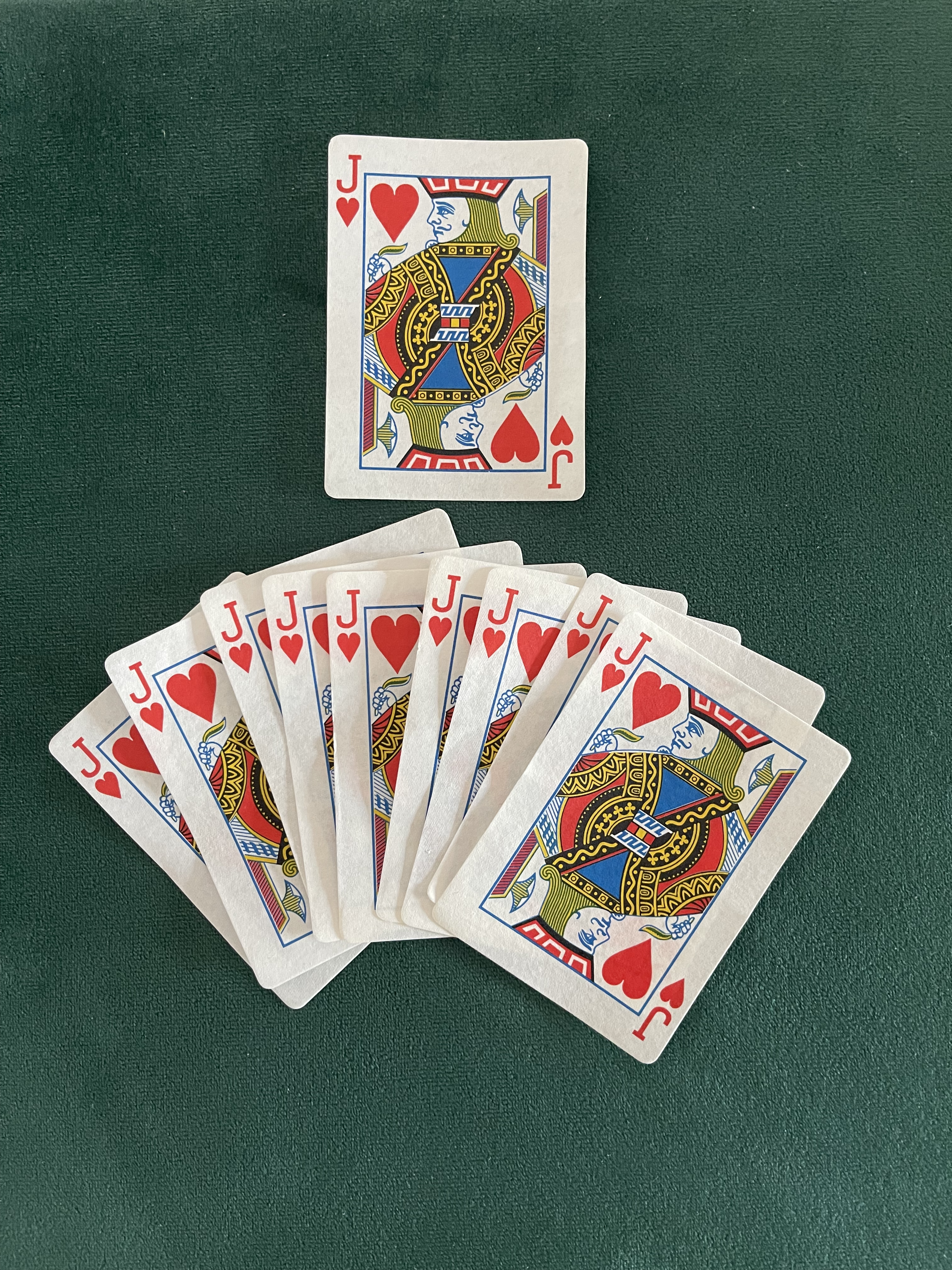 Flash Poker Card Jack of Hearts (Ten Pack)