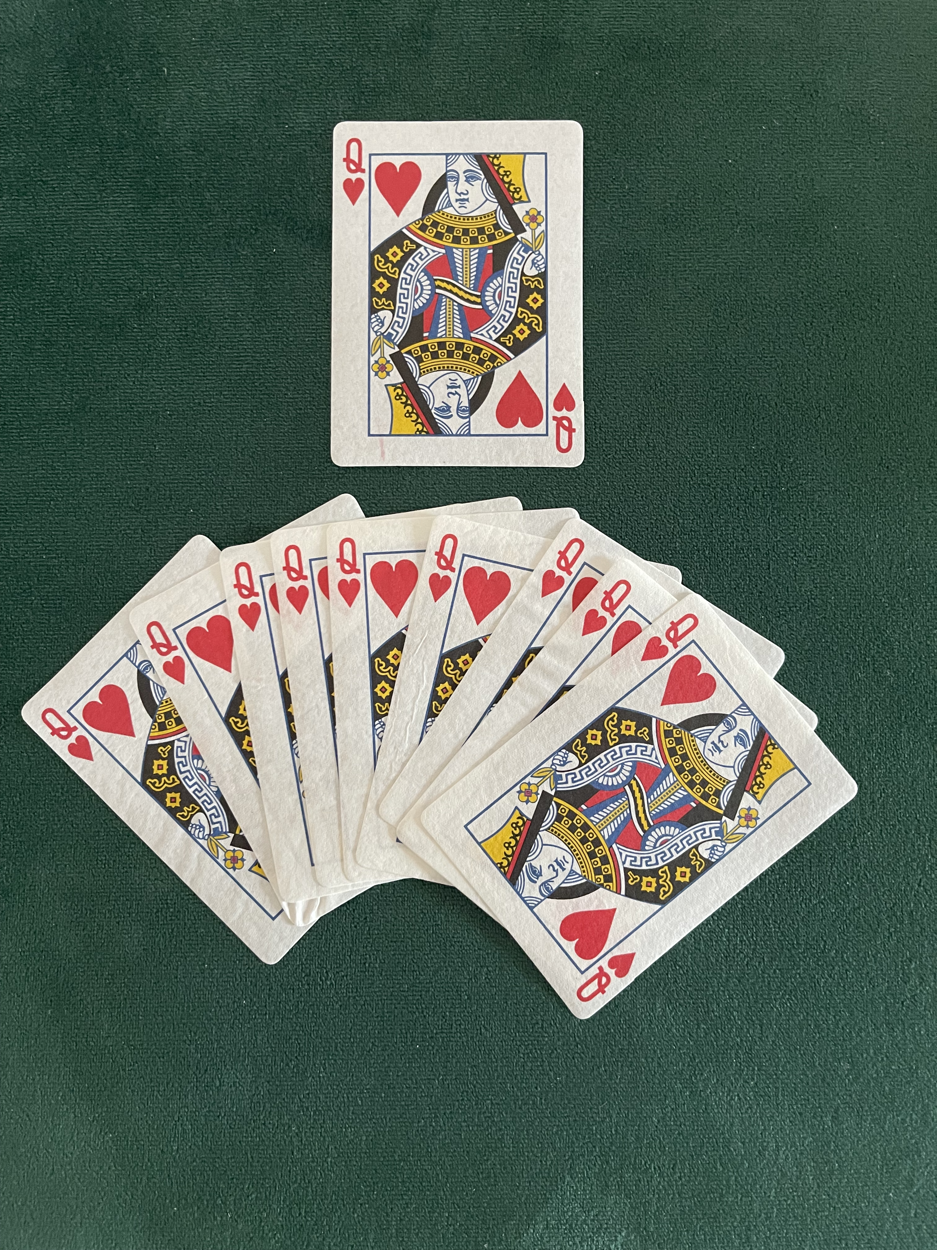 Flash Poker Card Queen of Hearts (Ten Pack)